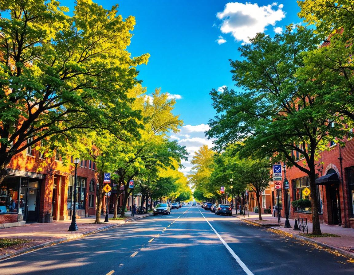 LoDo brick warehouse street sunny